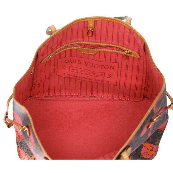 Louis Vuitton Monogram La Mage Neverfull MM Tote Bag M41603 LV Brown Red Pink - Picture 14 of 15